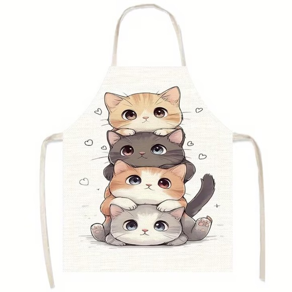 Cute Kitchen Apron – Grandma, Sunflower, Cat & Bumblebee Prints - Picture 4 of 6